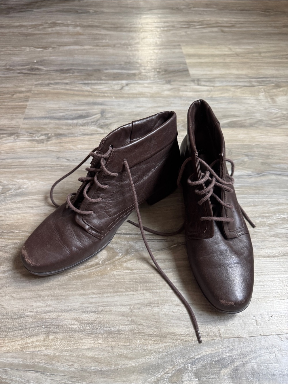St. John's Bay Dark Brown Lace-Up Ankle Boots